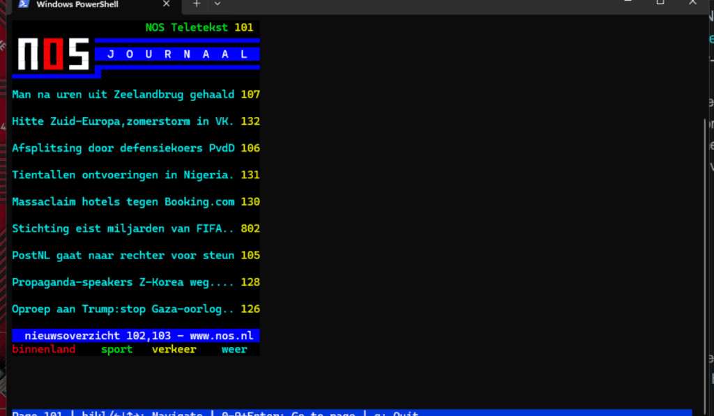 Teletekst gids 2025
