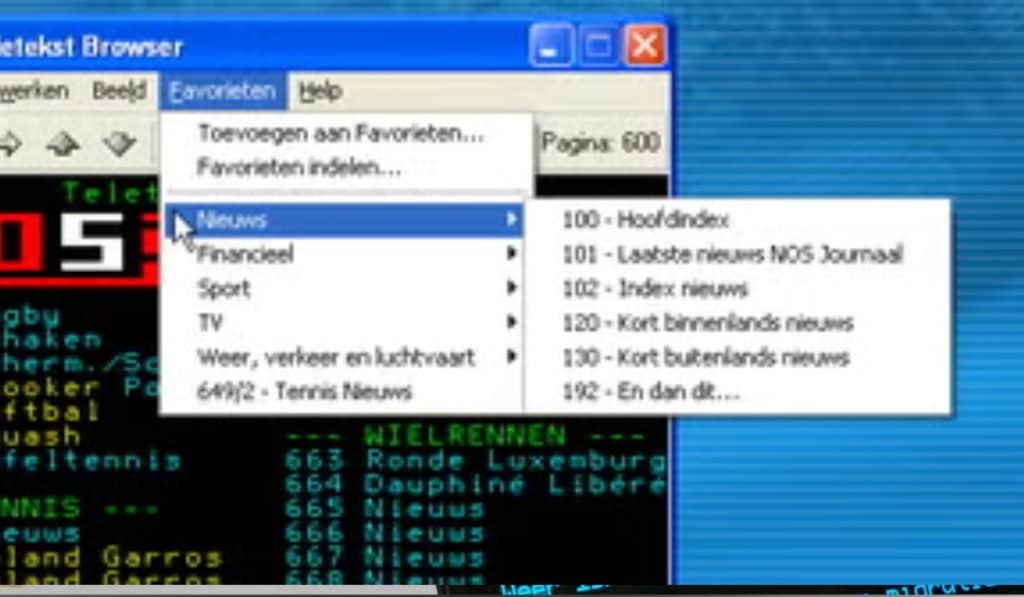 NOS Teletekst Pagina