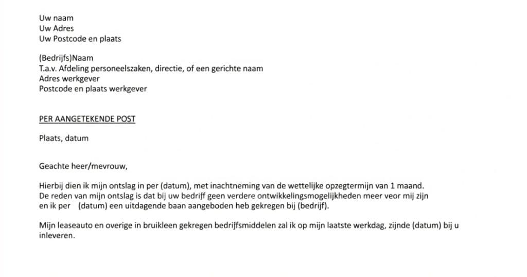 Ontslagbrief