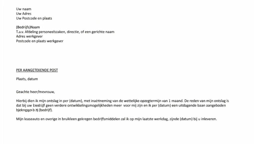Ontslagbrief