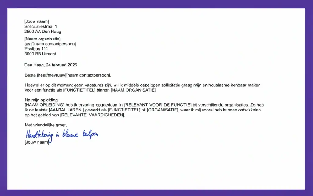 Open sollicitatie